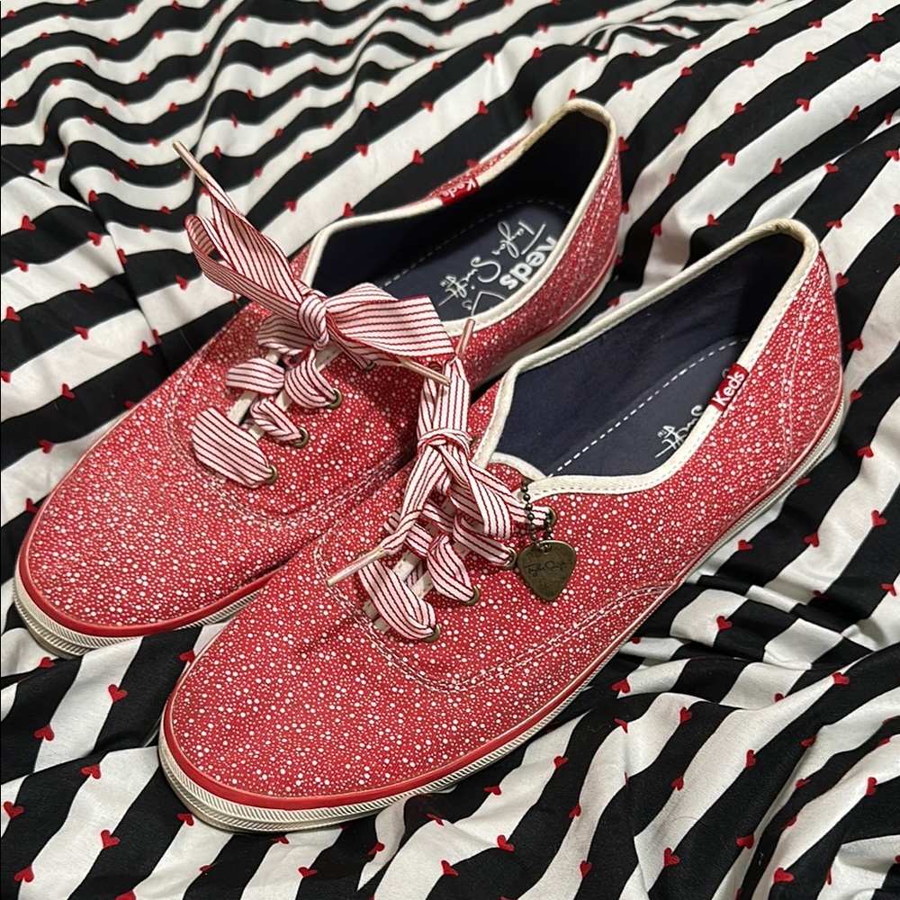 Taylor Swift Keds  Red & White Sneakers